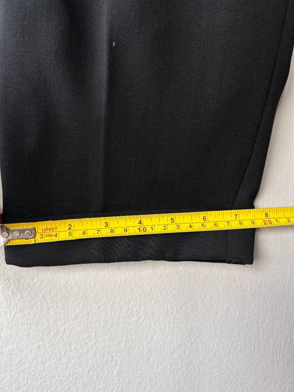 Vintage Lauren Ralph Lauren Petite 100% Worsted Wool Pleated Cuffed Pants Black - Picture 8 of 8